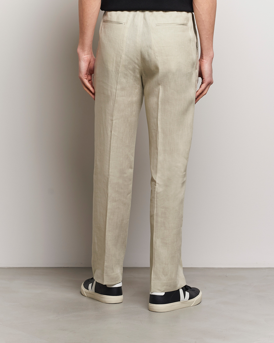 Herr | Byxor | Tiger of Sweden | Iscove Linen Drawstring Trousers Dawn Misty