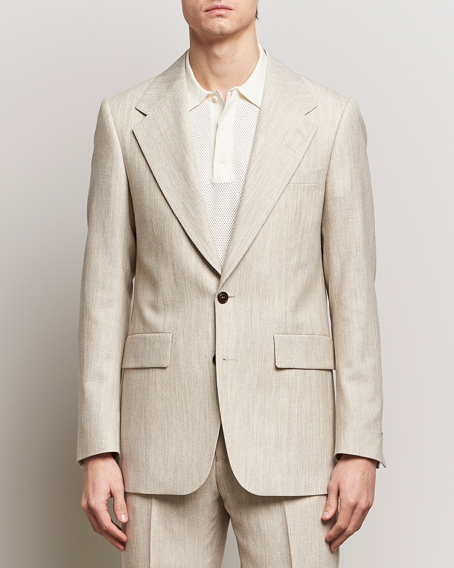 Herr | Tiger of Sweden | Tiger of Sweden | Jon Wool/Linen Canvas Blazer Natural White