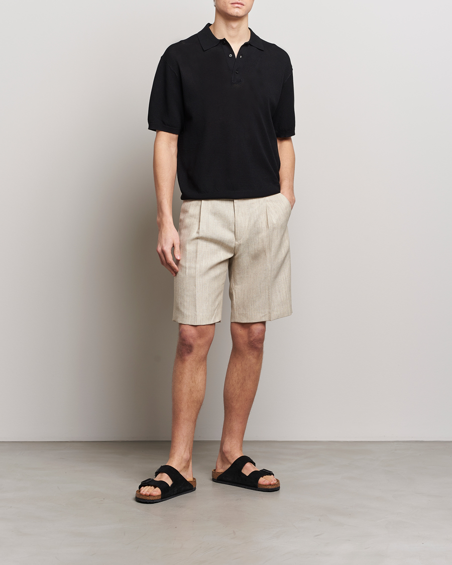 Herr | Shorts | Tiger of Sweden | Tulley Wool/Linen Canvas Shorts Natural White
