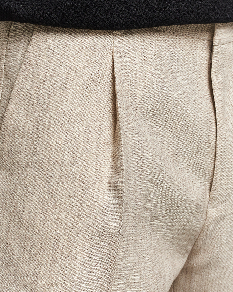 Herr | Shorts | Tiger of Sweden | Tulley Wool/Linen Canvas Shorts Natural White