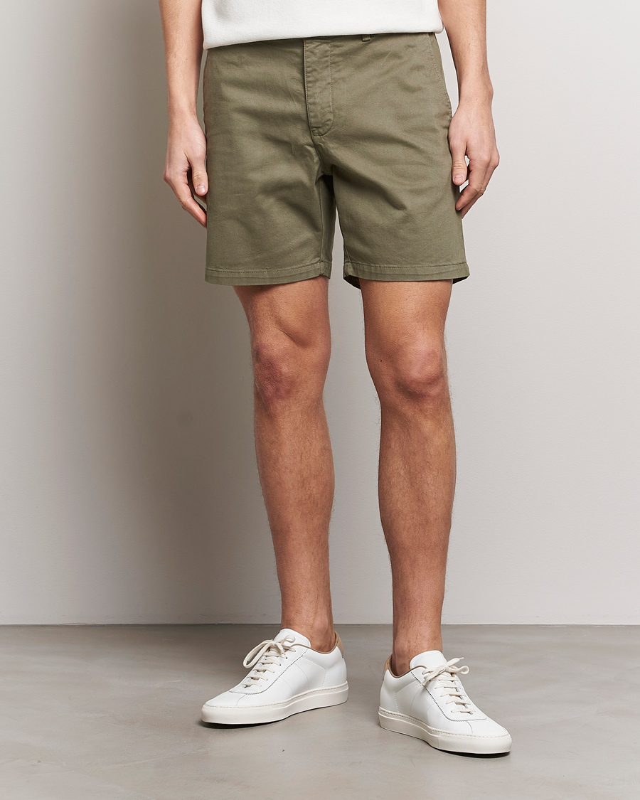 Herr | Shorts | Tiger of Sweden | Caid Cotton Chino Shorts Dusty Green