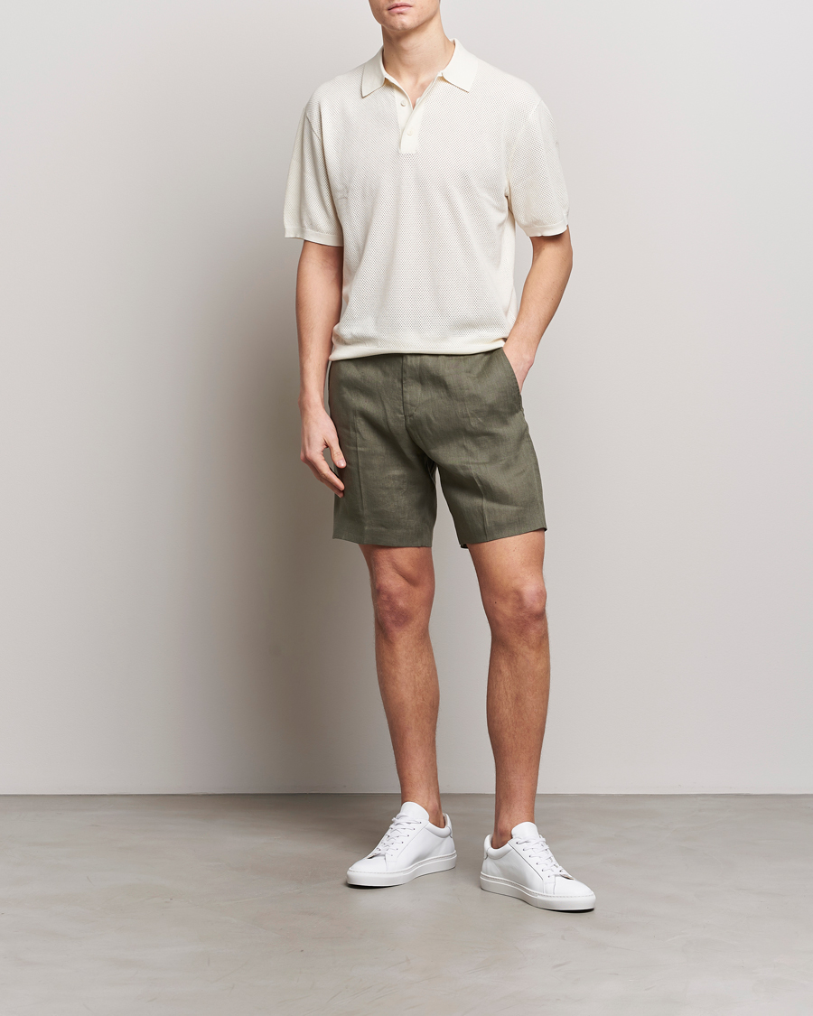 Herr | Shorts | Tiger of Sweden | Thiago Linen Shorts Thyme
