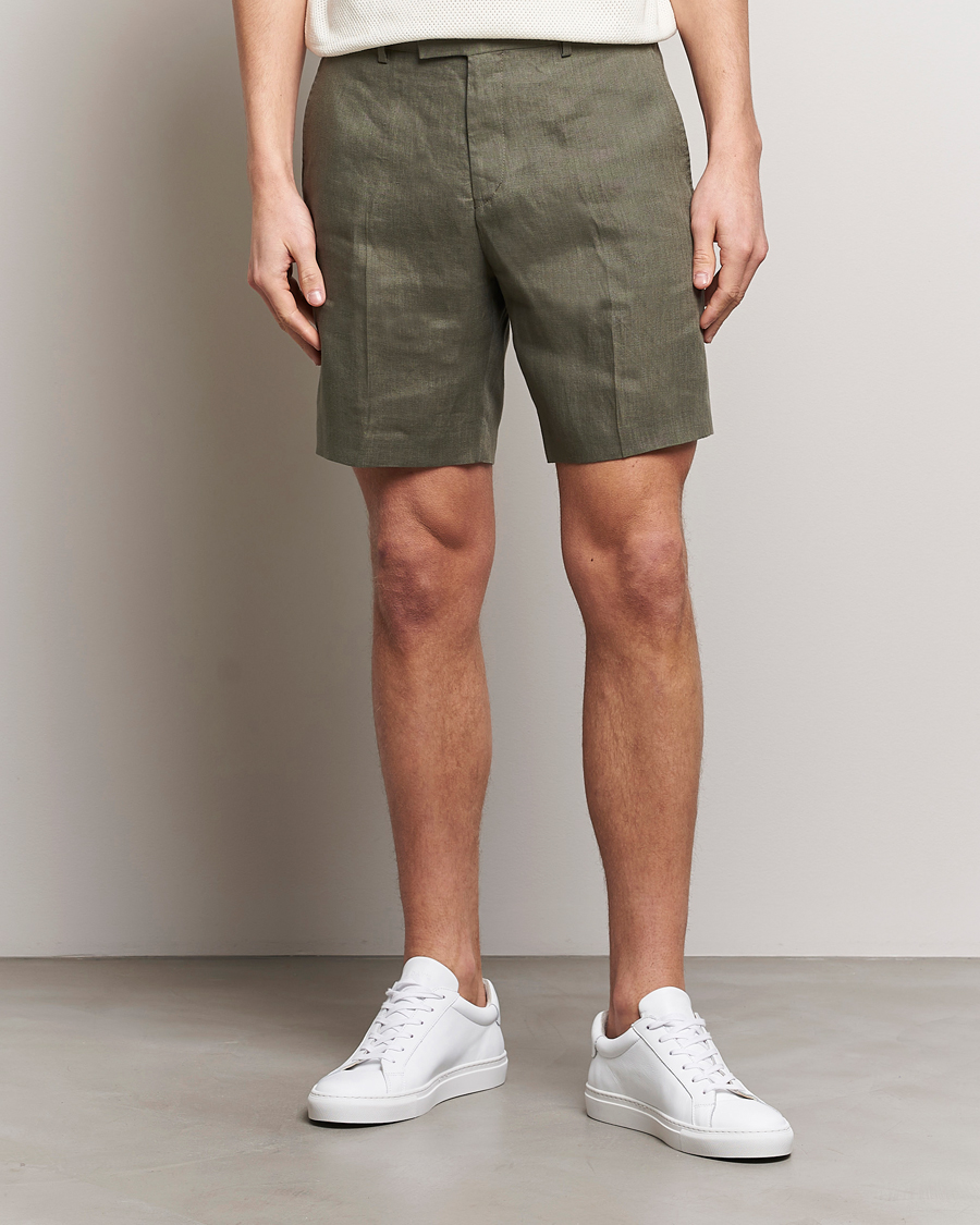 Herr | Linneshorts | Tiger of Sweden | Thiago Linen Shorts Thyme