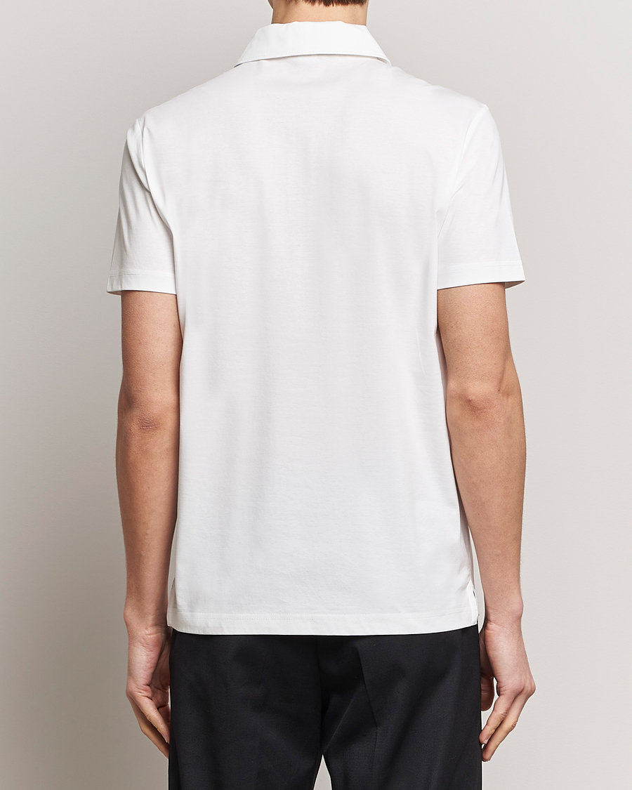Herr | Pikéer | Tiger of Sweden | Laron Mercerized Cotton Half Zip Polo Summer Snow