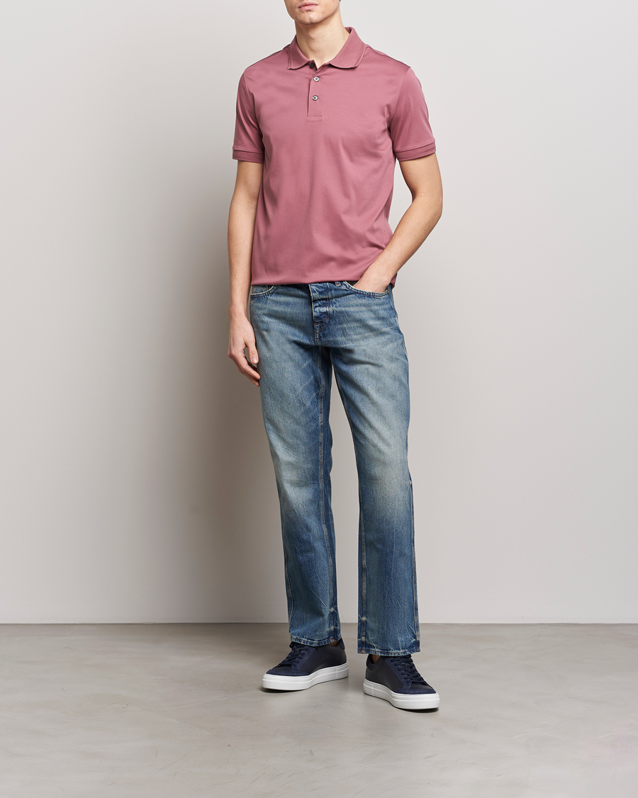 Herr | Pikéer | Tiger of Sweden | Riose Cotton Polo Rose Brown