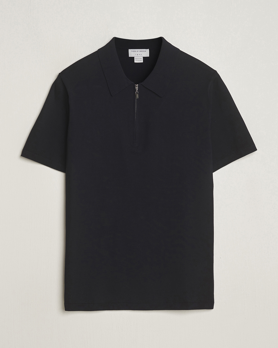 Herr | Pikéer | Tiger of Sweden | Orbit Knitted Cotton Polo Dark Sailing