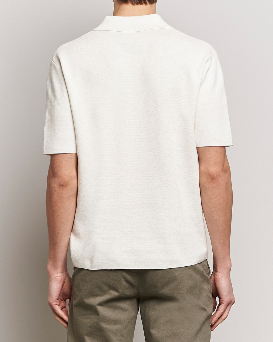 Herr | Pikéer | Tiger of Sweden | Maelon Linen/Cotton Knitted Polo Summer Snow