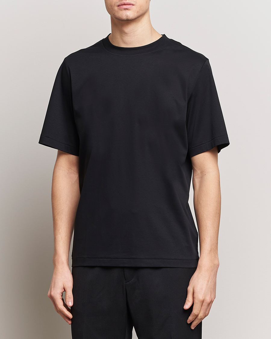 Herr |  | Tiger of Sweden | Mercerized Cotton Crew Neck T-Shirt Black