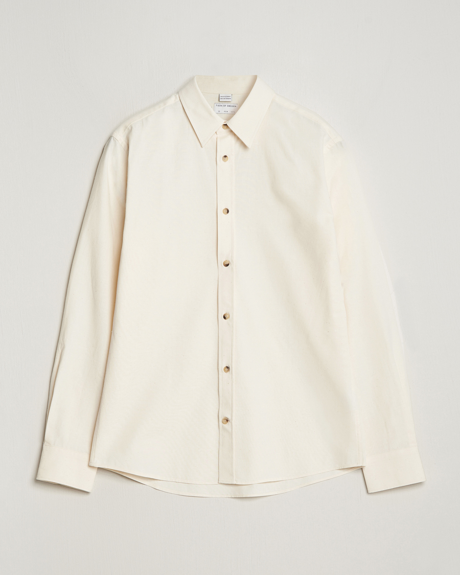 Herr | Skjortor | Tiger of Sweden | Spenser Cotton Shirt Off White