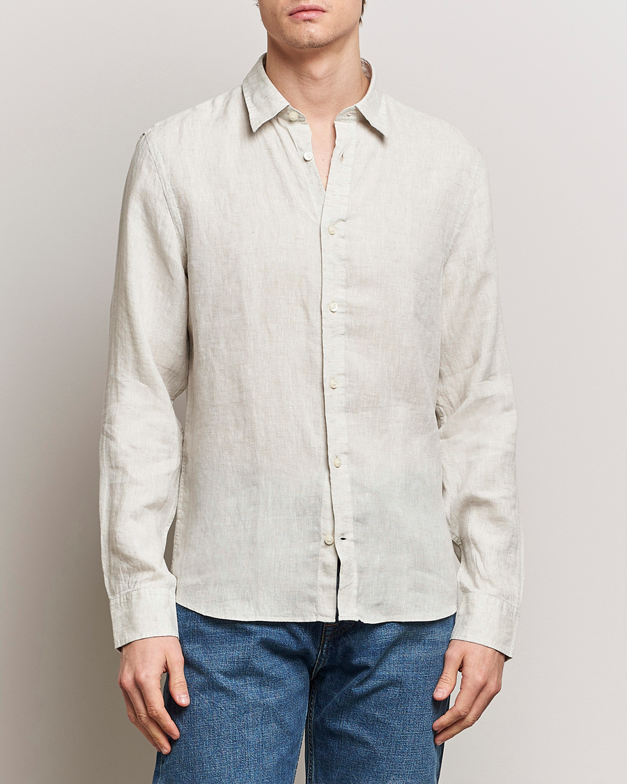 Herr | Casual | Tiger of Sweden | Spenser Linen Shirt Pale Clay