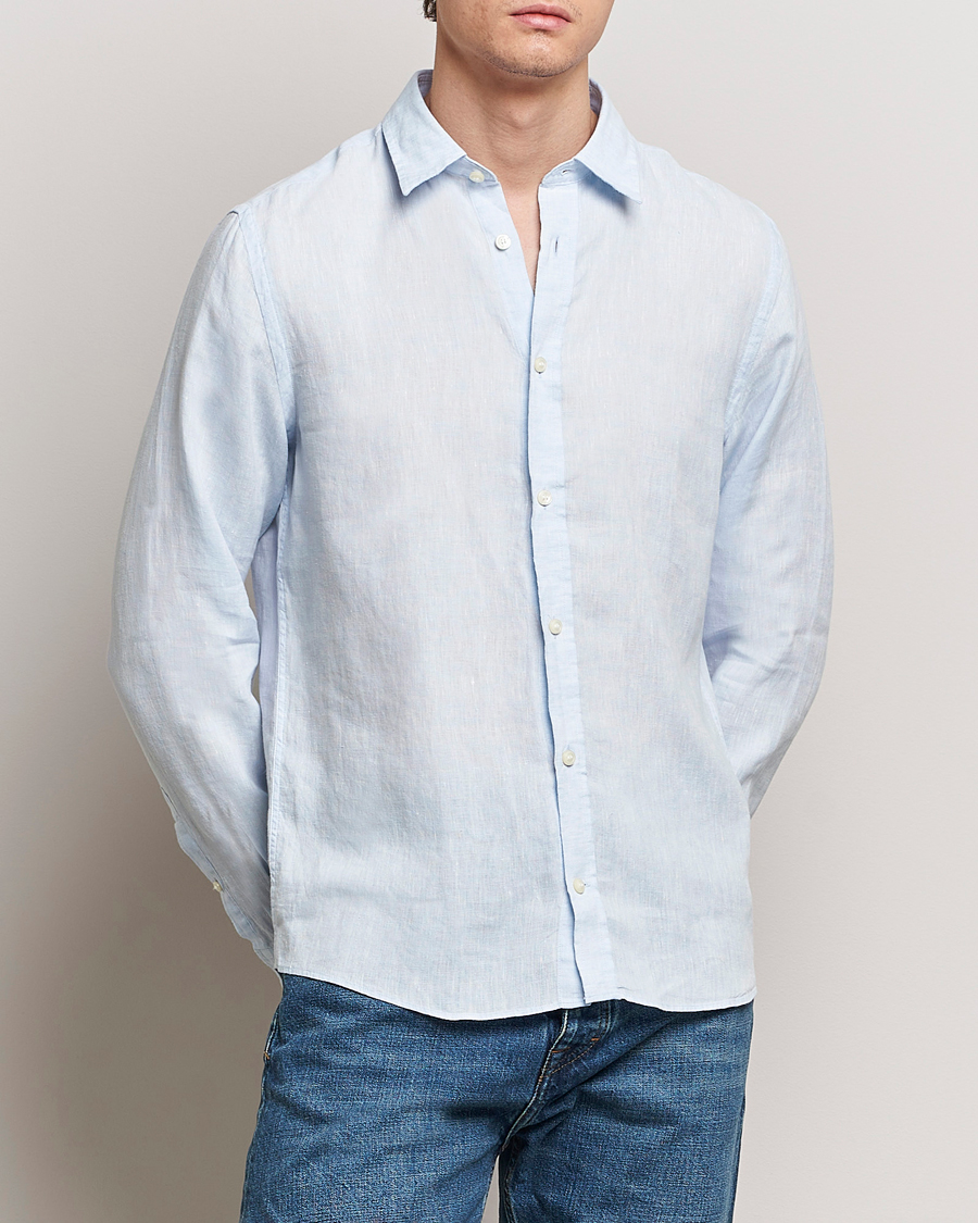 Herr | Business & Beyond | Tiger of Sweden | Spenser Linen Shirt Light Blue