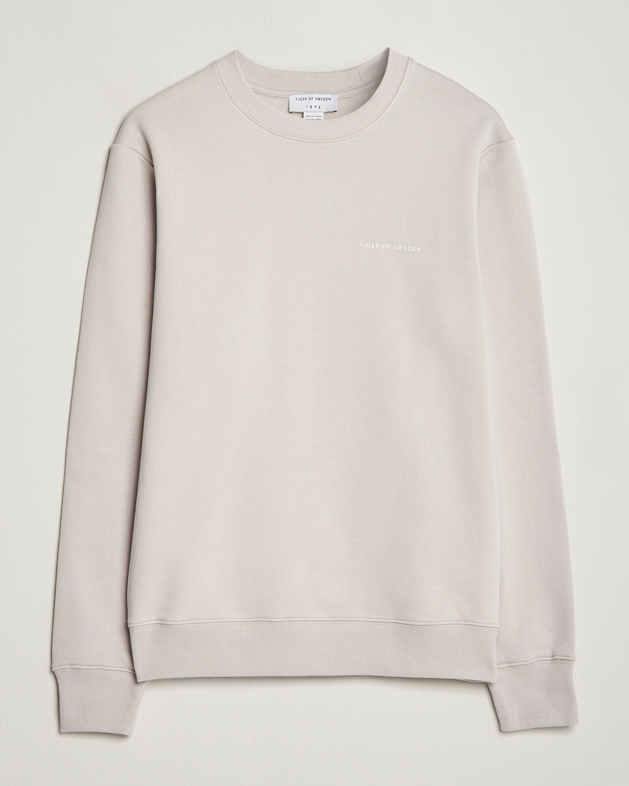 Herr | Tröjor | Tiger of Sweden | Emerson Crew Neck Sweatshirt Grey Sand