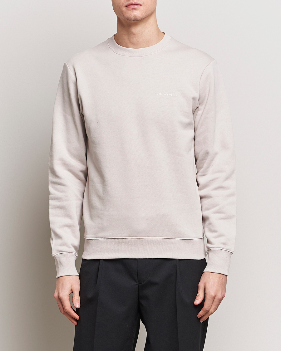 Herr | Tröjor | Tiger of Sweden | Emerson Crew Neck Sweatshirt Grey Sand