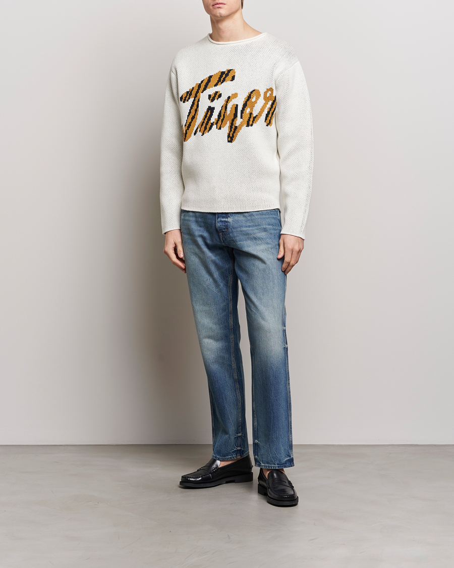 Herr | Tröjor | Tiger of Sweden | Bobi Heavy Knitted Sweater Off White