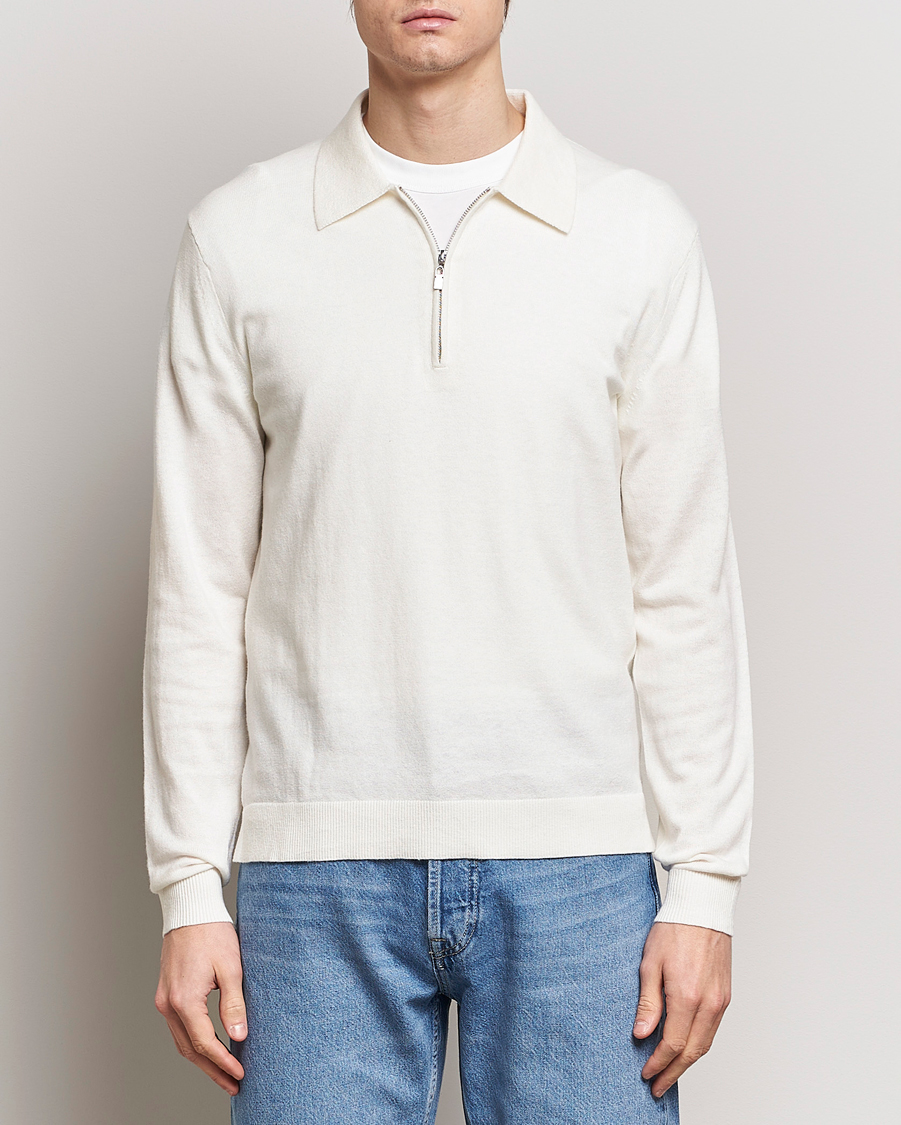 Herr | Rea kläder | Tiger of Sweden | Orbit Wool/Cotton Half Zip Summer Snow