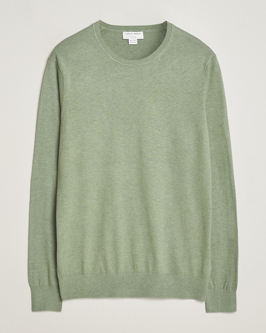 Herr | Tröjor | Tiger of Sweden | Michas Cotton/Linen Knitted Sweater Shadow