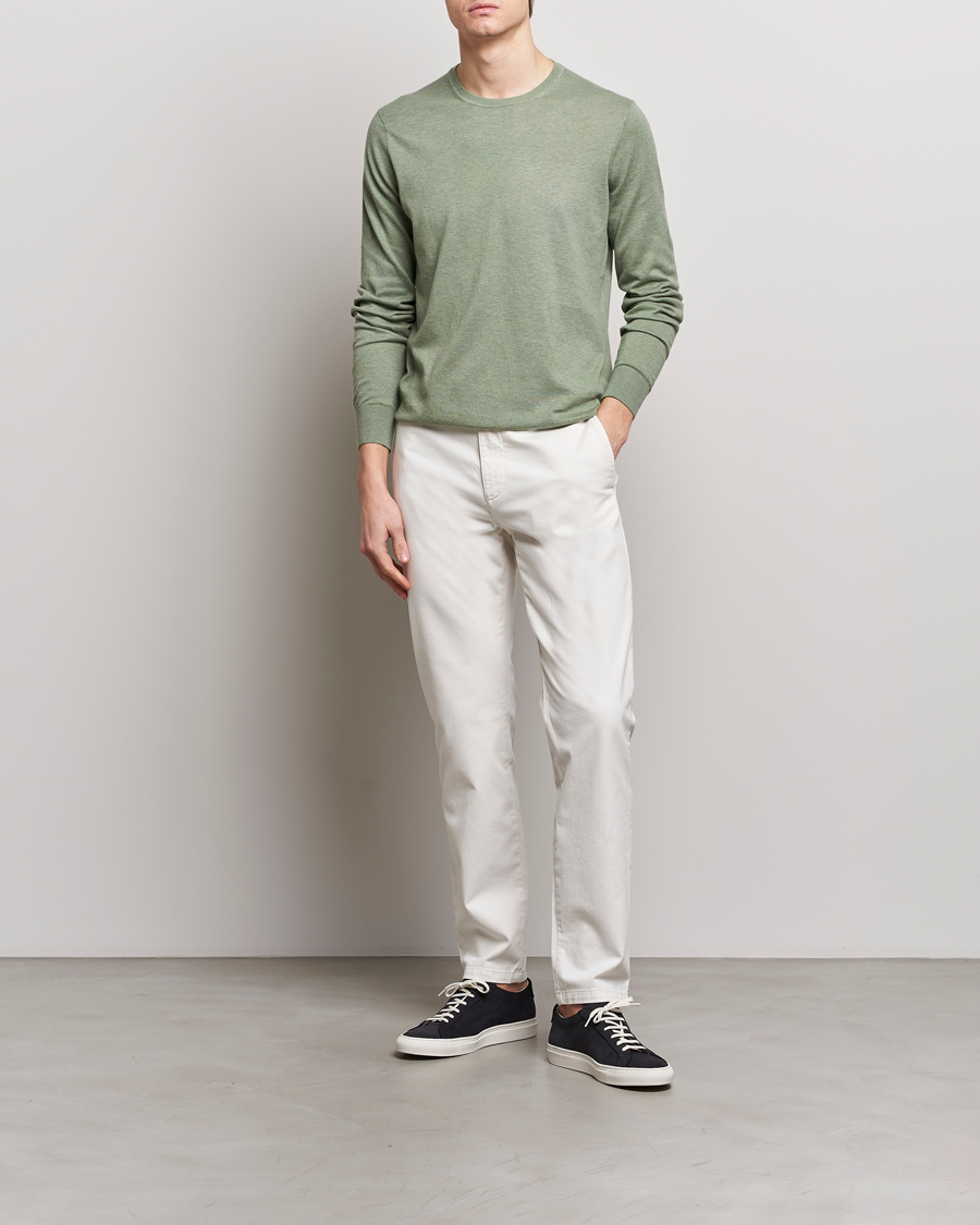 Herr | Tröjor | Tiger of Sweden | Michas Cotton/Linen Knitted Sweater Shadow