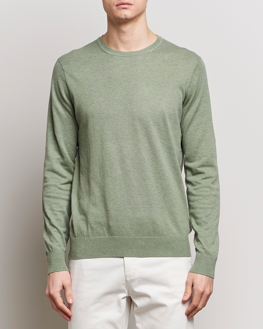 Herr | Tröjor | Tiger of Sweden | Michas Cotton/Linen Knitted Sweater Shadow
