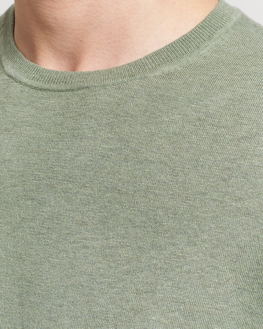 Herr | Tröjor | Tiger of Sweden | Michas Cotton/Linen Knitted Sweater Shadow