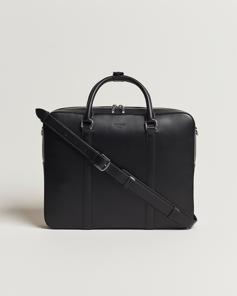 Herr | Tiger of Sweden Brevis Smooth Leather Briefcase Black | Tiger of Sweden | Brevis Smooth Leather Briefcase Black