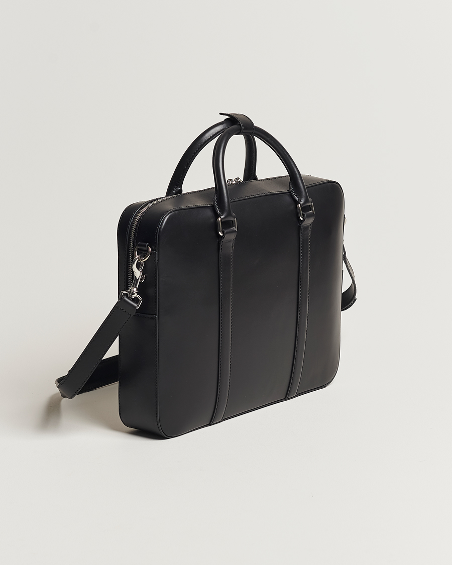 Herr | Tiger of Sweden Brevis Smooth Leather Briefcase Black | Tiger of Sweden | Brevis Smooth Leather Briefcase Black