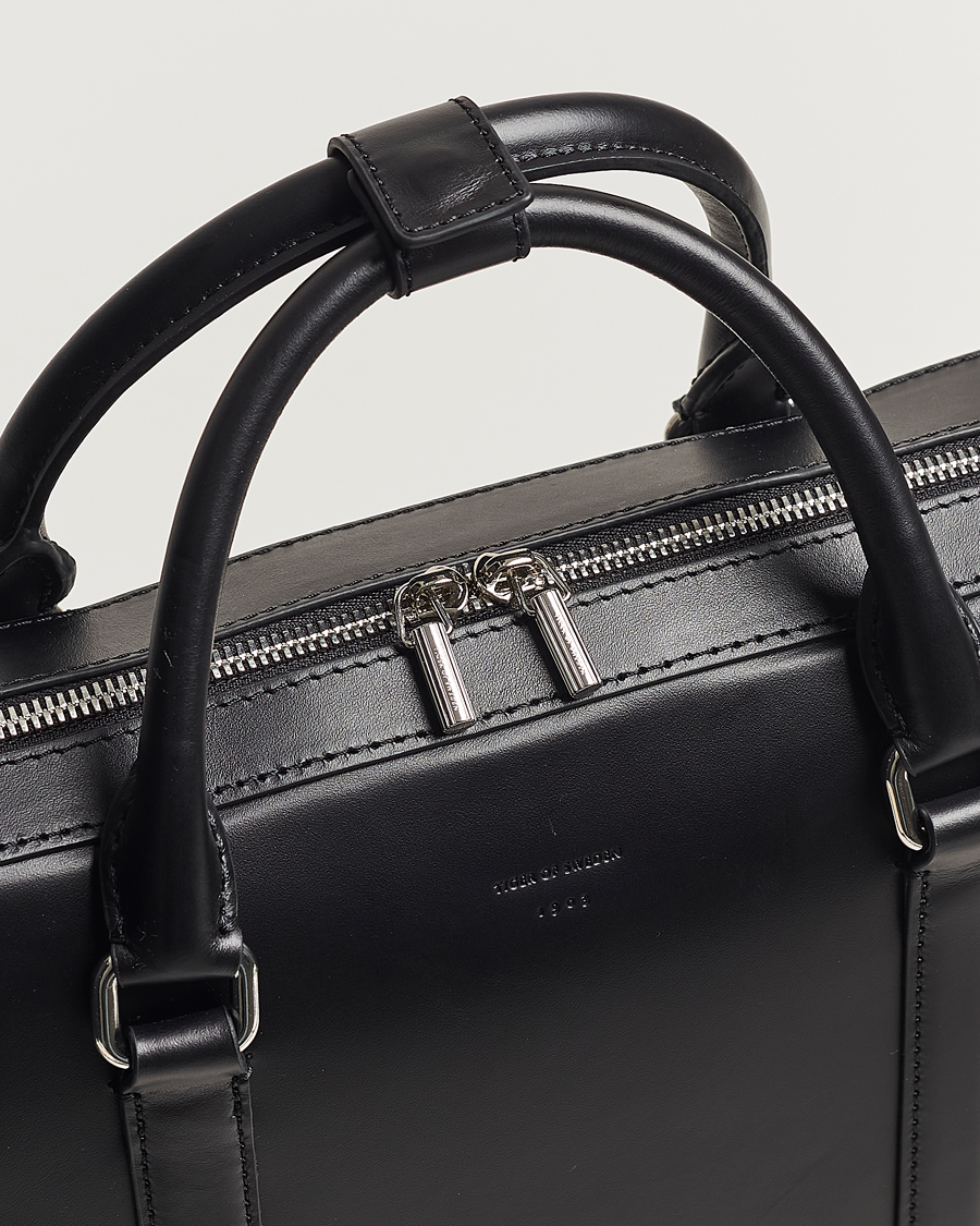 Herr | Tiger of Sweden Brevis Smooth Leather Briefcase Black | Tiger of Sweden | Brevis Smooth Leather Briefcase Black