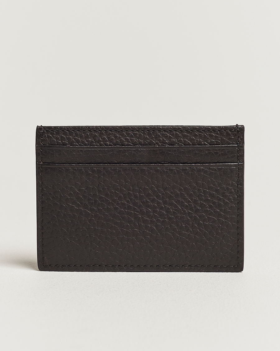 Herr | Plånböcker | Tiger of Sweden | Wharf Grained Leather Card Holder Dark Brown