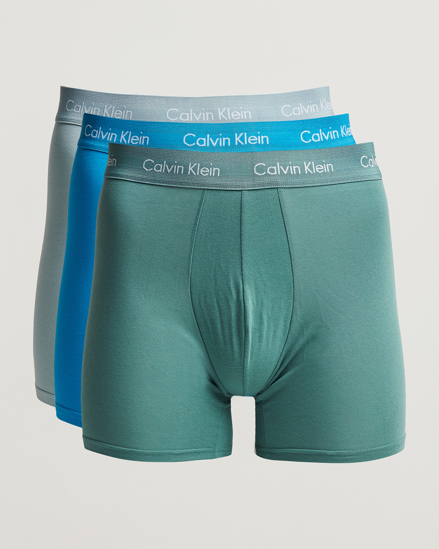 Herr | Underkläder | Calvin Klein | Cotton Stretch 3-Pack Boxer Breif Blue/Arona/Green
