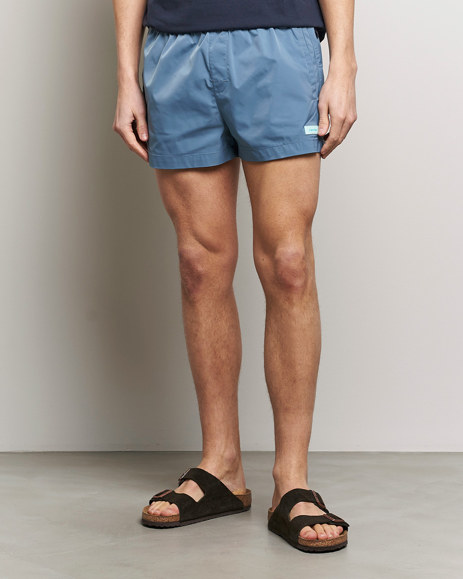 Herre | Calvin Klein | Calvin Klein | Logo Drawstring Swimshorts Muted Cerulean