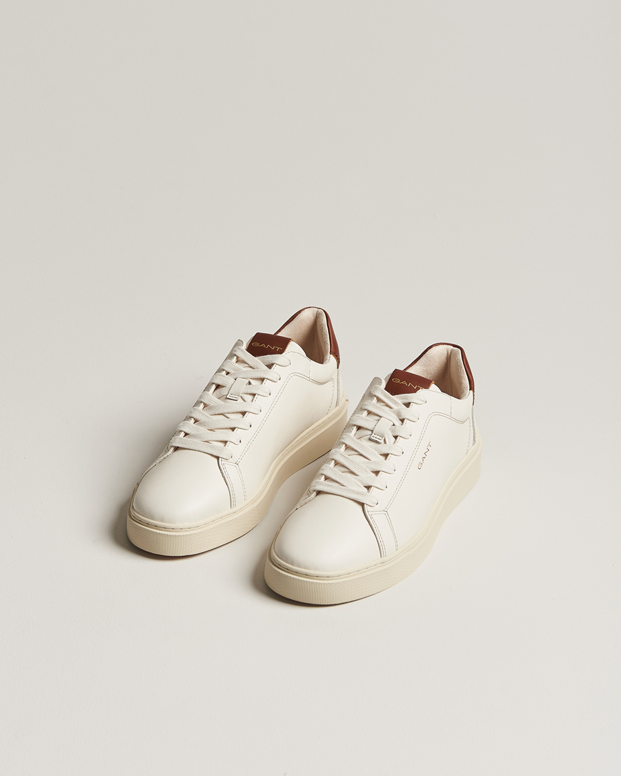 Herr | Preppy Authentic | GANT | Mc Julien Leather Sneaker Off White/Cognac