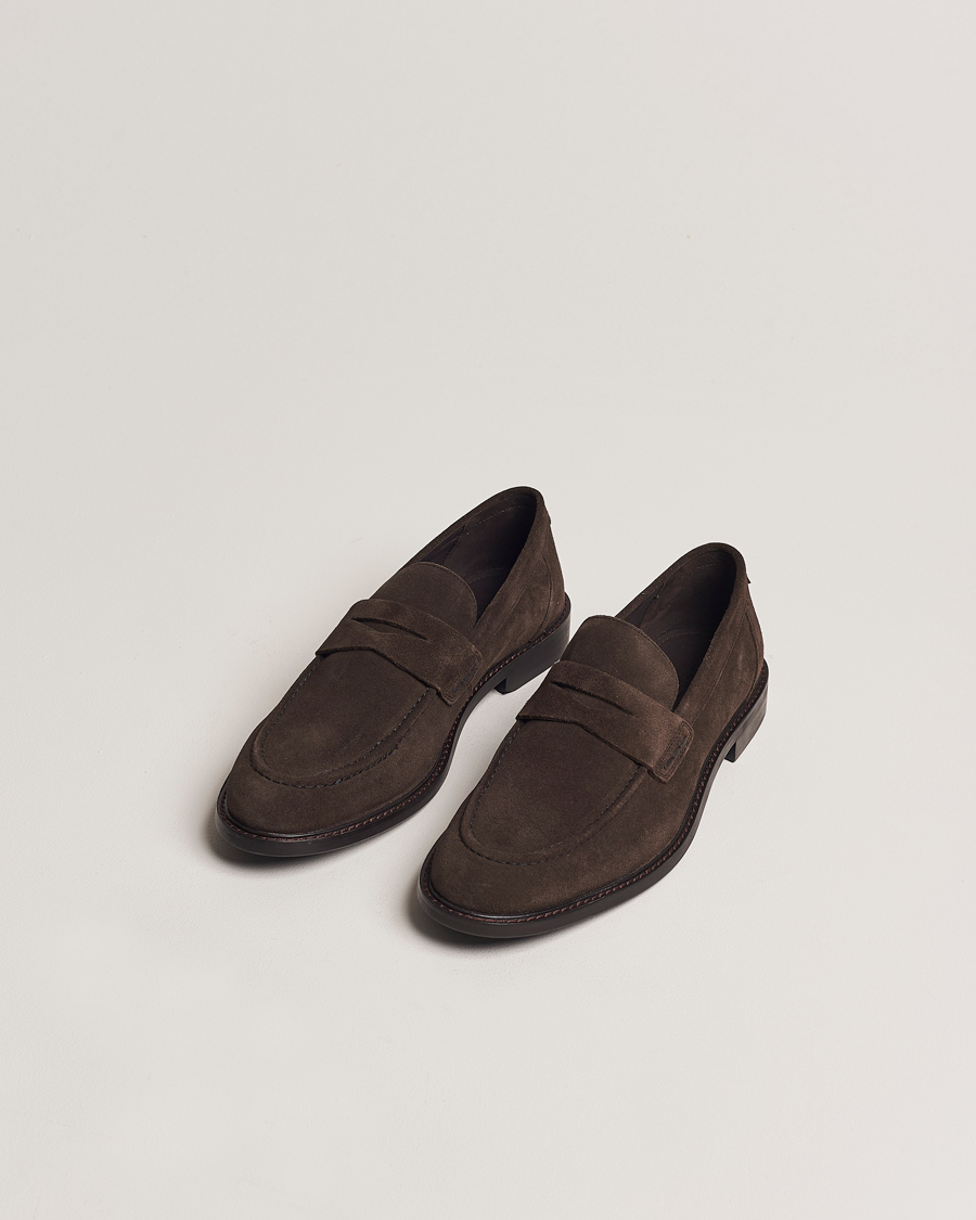 Herr | Skor | GANT | Lozham Suede Loafer Coffee Brown