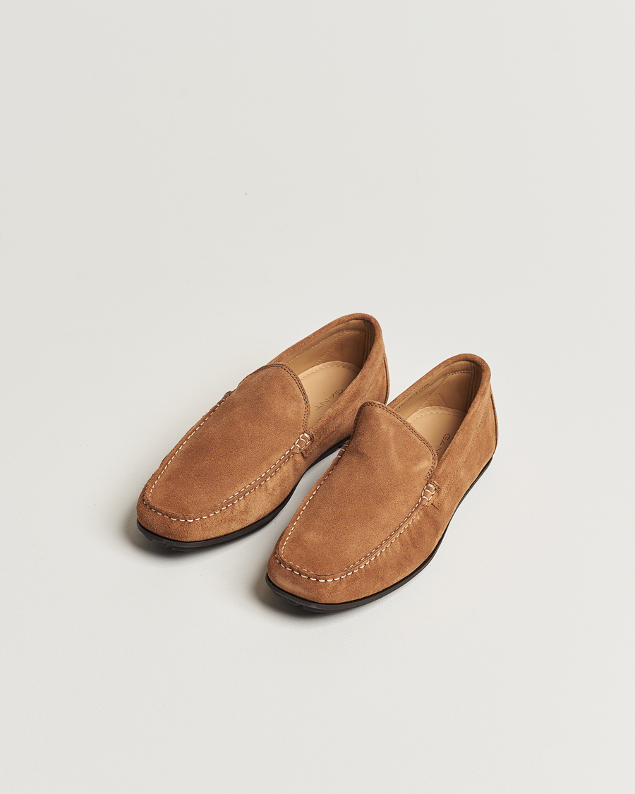 Herr | Mockaskor | GANT | Wilmon Suede Car Shoe Cognac