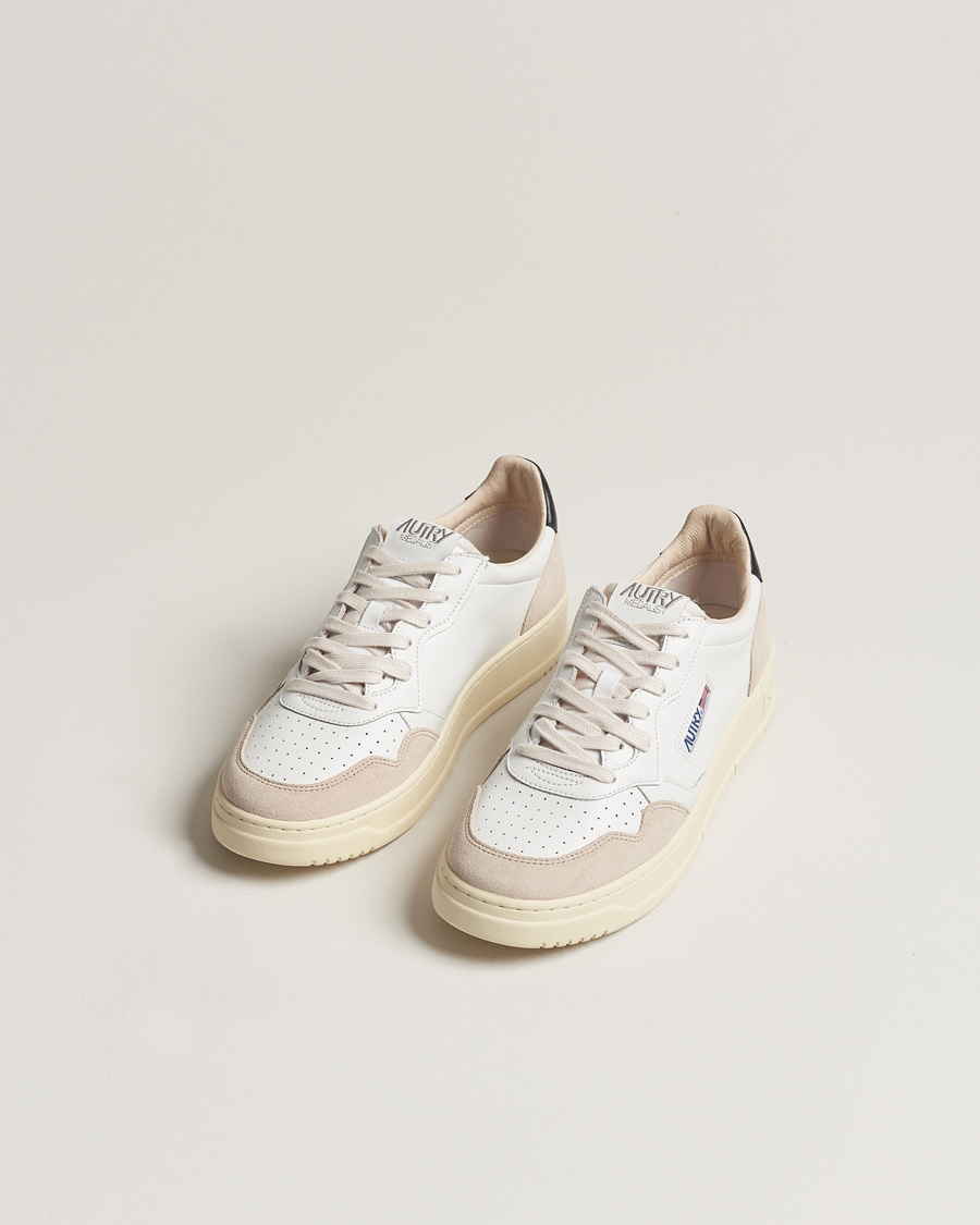 Herr |  | Autry | Medalist Low Leather/Suede Sneaker White/Black