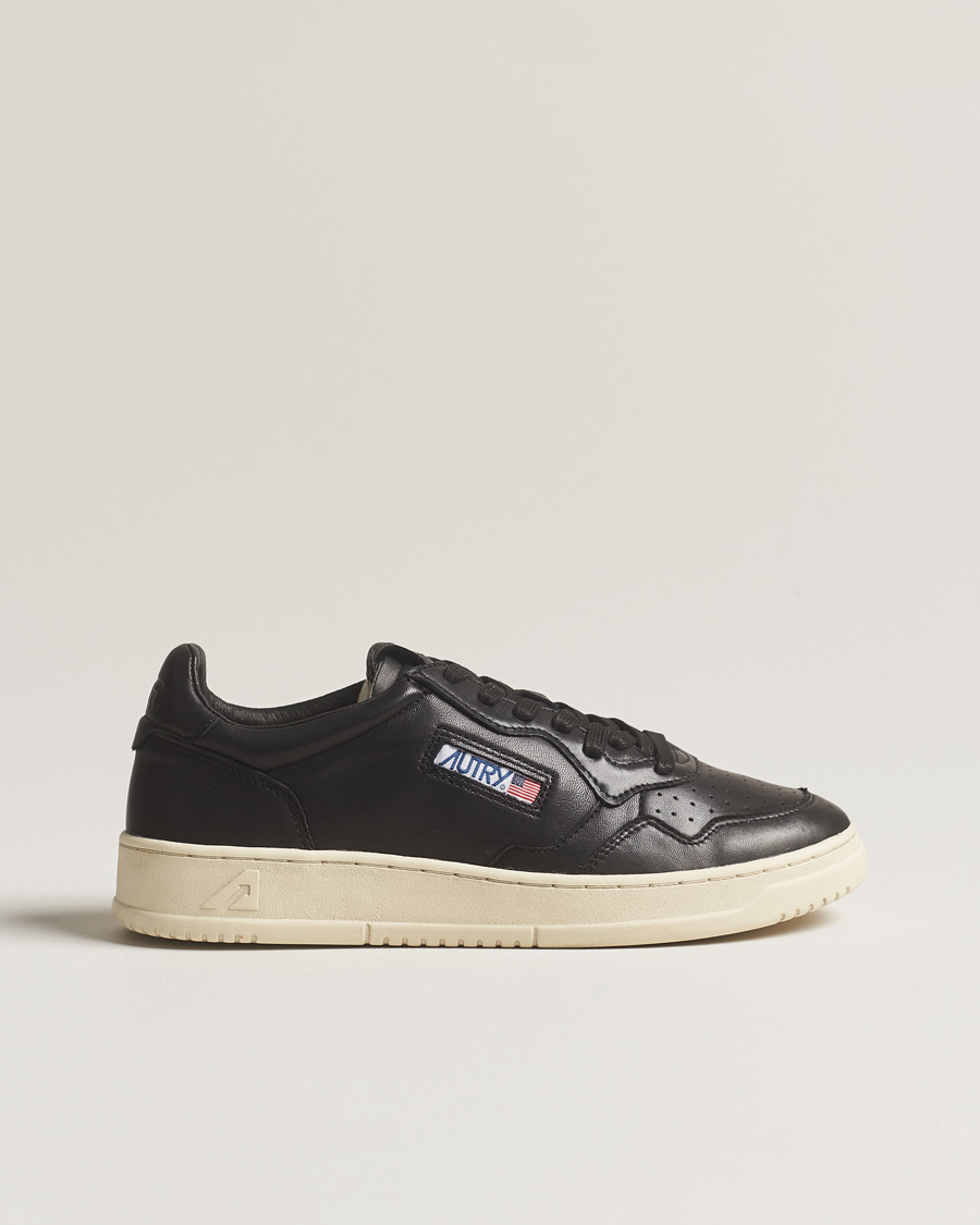 Herr | Autry Medalist Low Super Soft Goat Leather Sneaker Black | Autry | Medalist Low Super Soft Goat Leather Sneaker Black