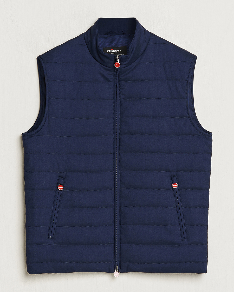 Herr | Jackor | Kiton | Technical Wool Gilet Navy