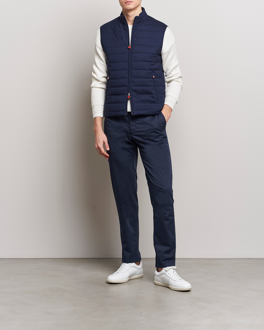 Herr | Jackor | Kiton | Technical Wool Gilet Navy