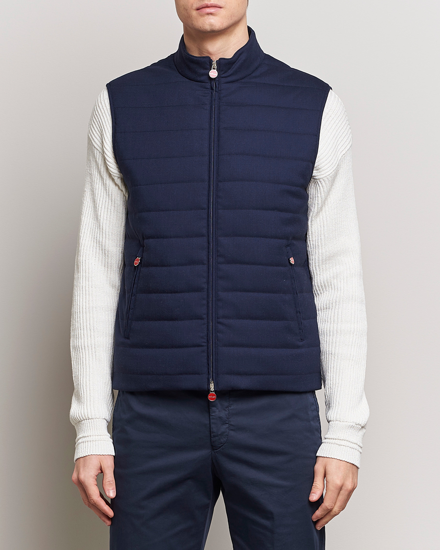 Herr | Jackor | Kiton | Technical Wool Gilet Navy