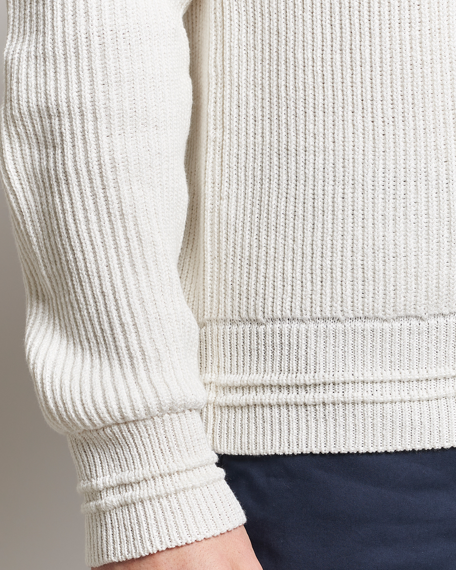 Herr | Tröjor | Kiton | Cotton/Silk Rib Pullover Off White