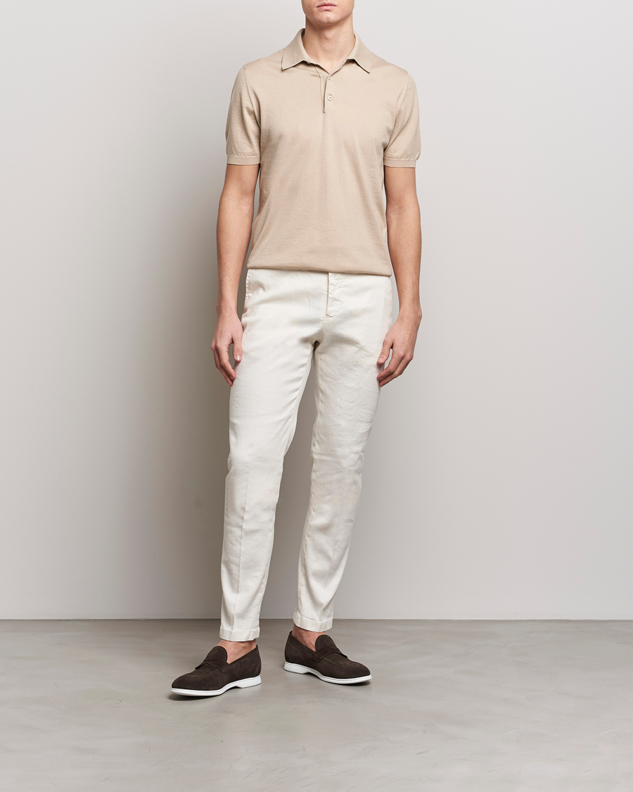 Herr | Pikéer | Kiton | Sea Island Cotton Polo Beige