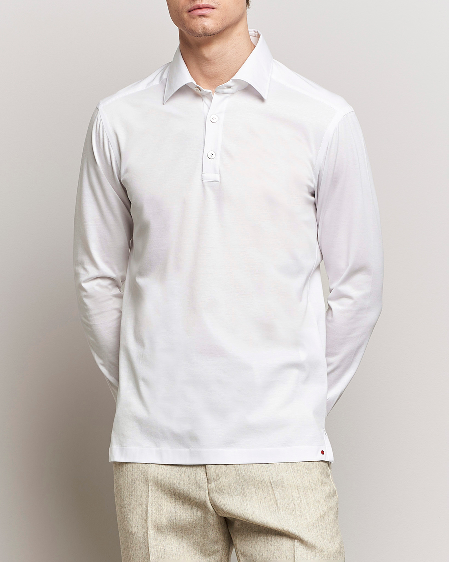 Herr | Casual | Kiton | Popover Shirt White