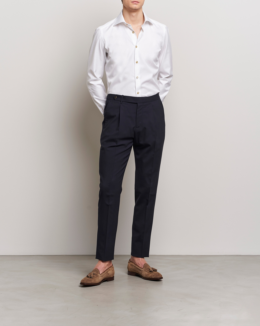 Herr | Skjortor | Kiton | Slim Fit Dress Shirt White