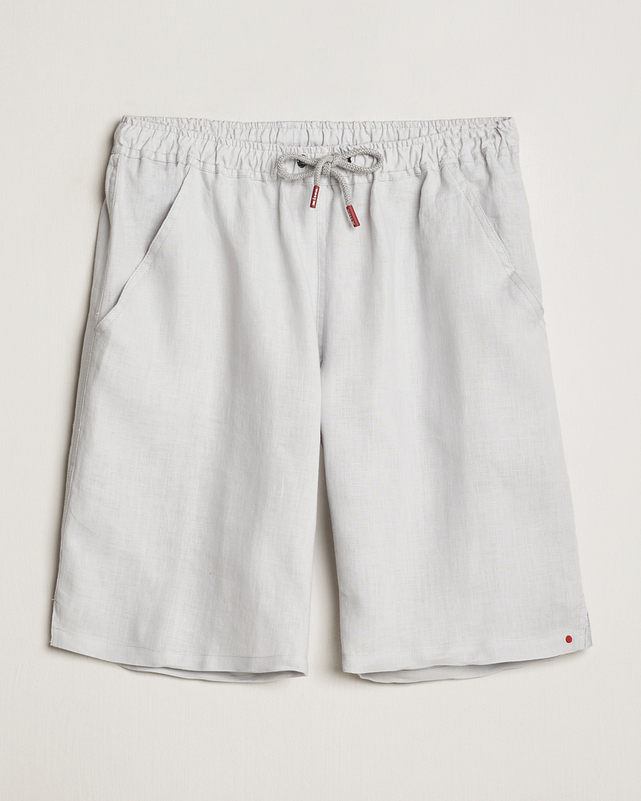 Herr |  | Kiton | Linen Drawstring Shorts Light Grey