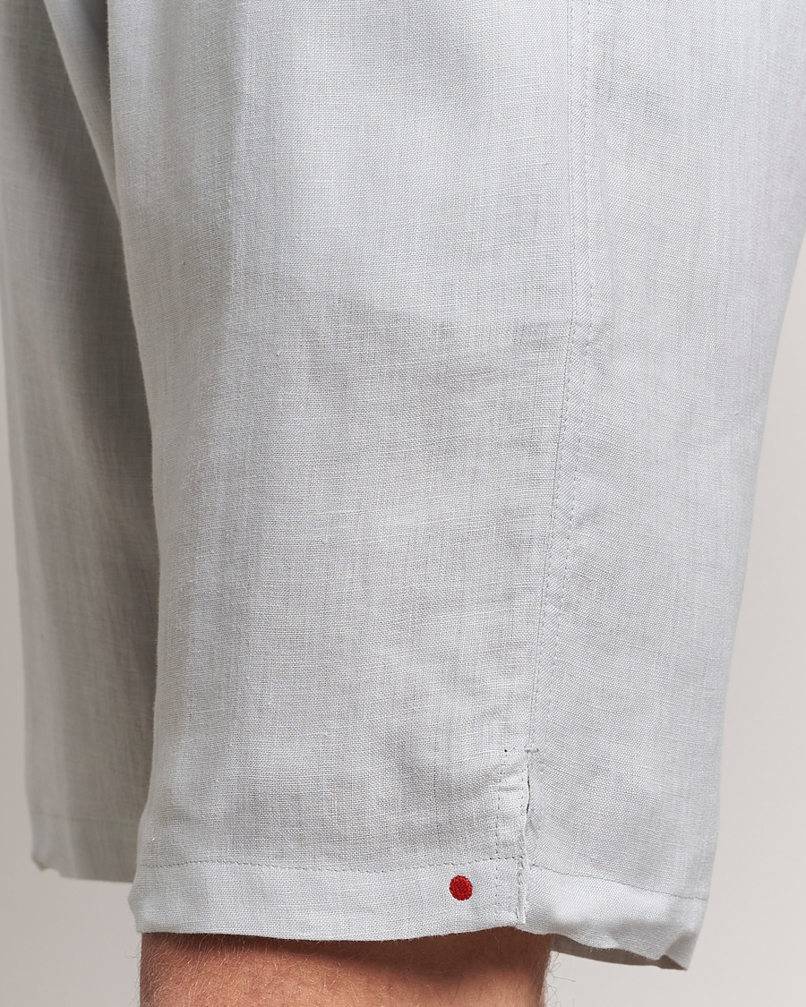 Herr | Shorts | Kiton | Linen Drawstring Shorts Light Grey