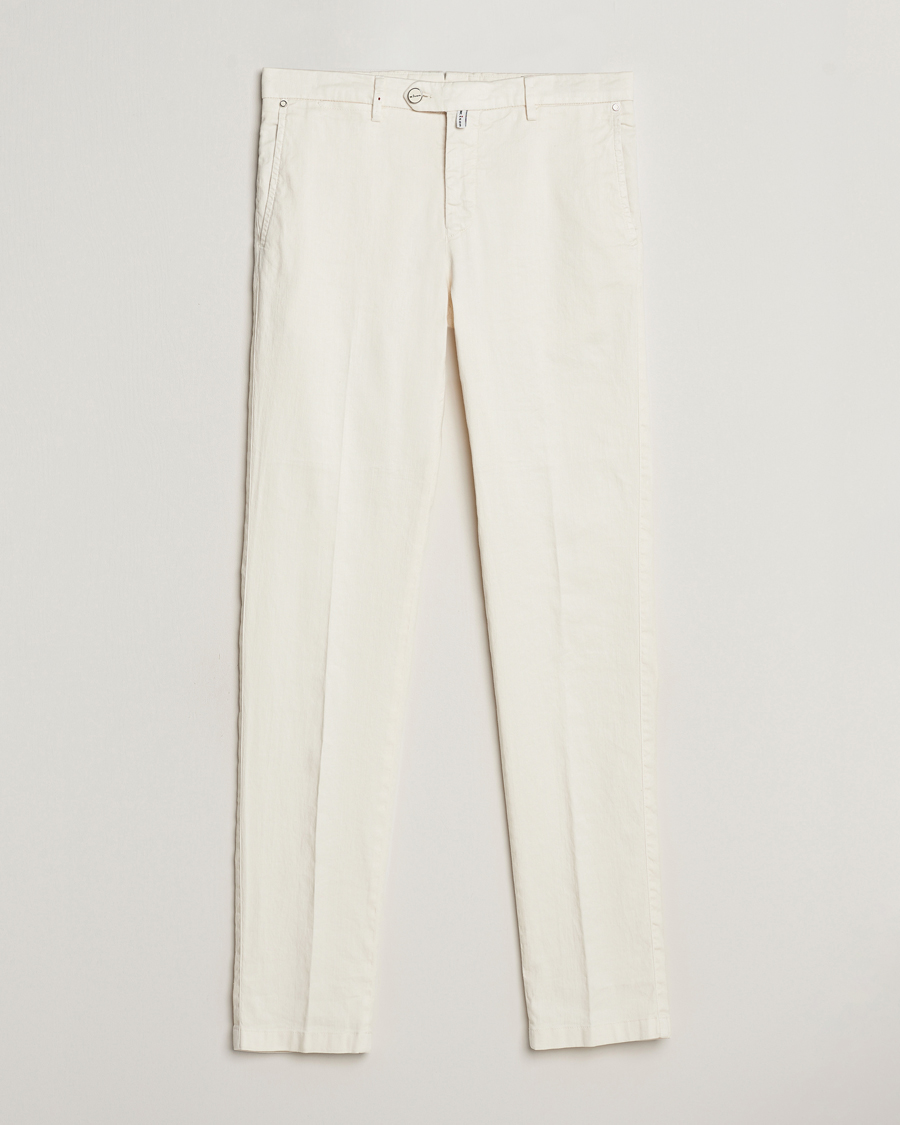 Herr | Byxor | Kiton | Linen Trousers Light Beige