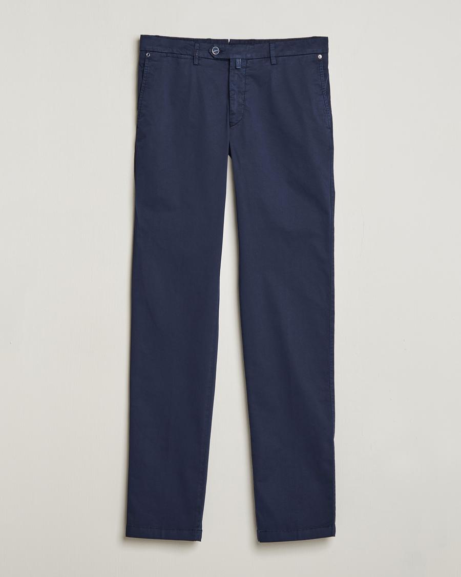 Herr | Byxor | Kiton | Slim Fit Cotton Chinos Navy