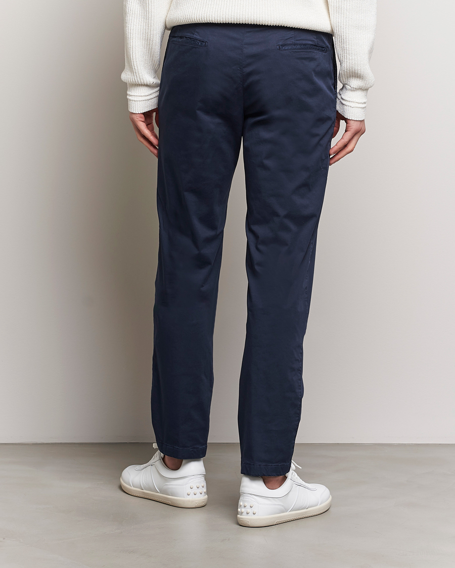Herr | Byxor | Kiton | Slim Fit Cotton Chinos Navy