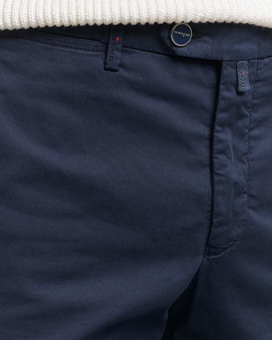 Herr | Byxor | Kiton | Slim Fit Cotton Chinos Navy