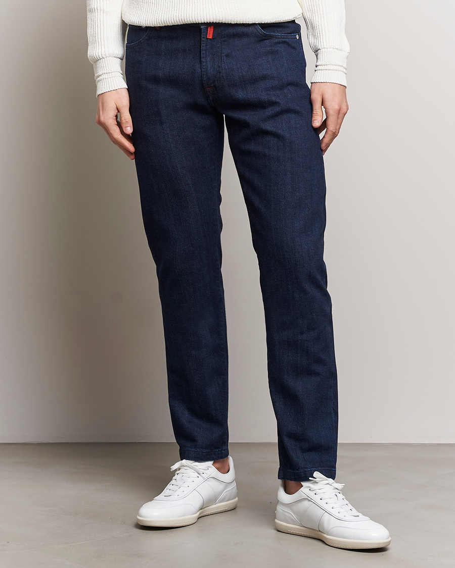 Herre |  | Kiton | Slim Fit 5-Pocket Jeans Dark Indigo