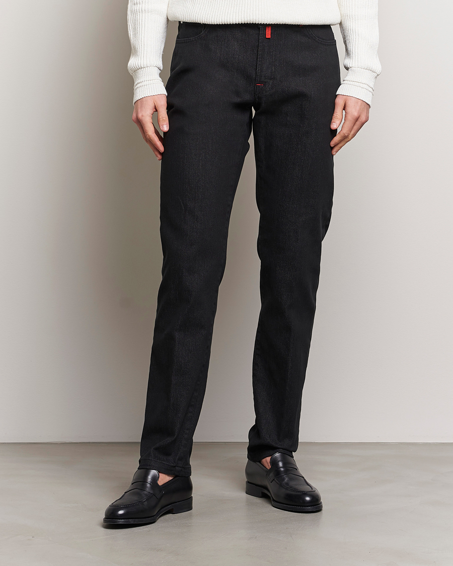 Herr | Italian Department | Kiton | Slim Fit 5-Pocket Jeans Black