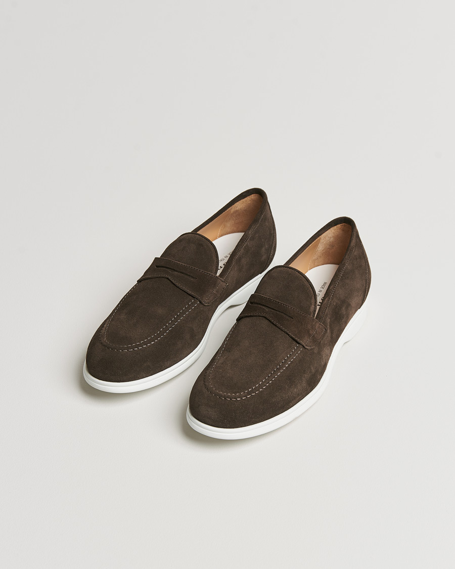 Herr | Luxury Brands | Kiton | Summer Loafers Dark Brown Suede